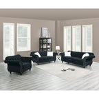 Living Room Sofa with Button Tufted Back