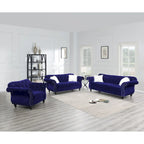 Living Room Sofa with Button Tufted Back