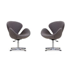 Manhattan Comfort Chrome Adjustable Swivel Chair (Set of 2)