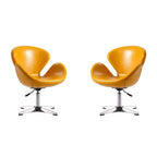 Manhattan Comfort Chrome Adjustable Swivel Chair (Set of 2)