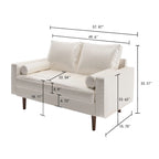 US Pride Mid-century Modern Loveseat