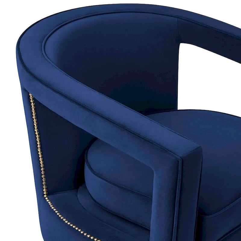 Stark Modern Velvet Swivel Accent Chair