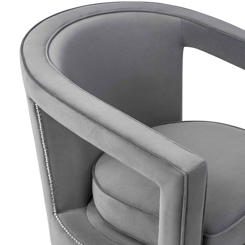 Stark Modern Velvet Swivel Accent Chair
