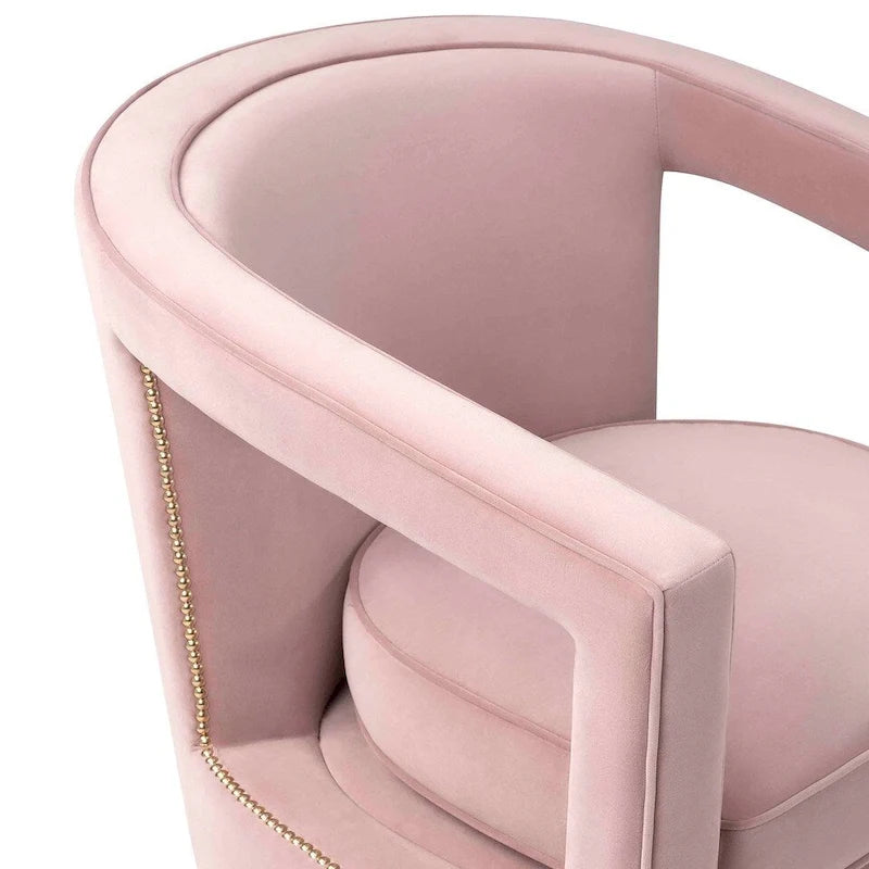 Stark Modern Velvet Swivel Accent Chair