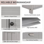 Merax 3 Shutter-shaped Doors Storage Bench with Removable Cushion