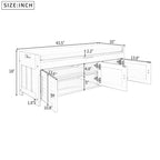 Merax 3 Shutter-shaped Doors Storage Bench with Removable Cushion