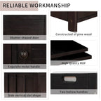 Merax 3 Shutter-shaped Doors Storage Bench with Removable Cushion