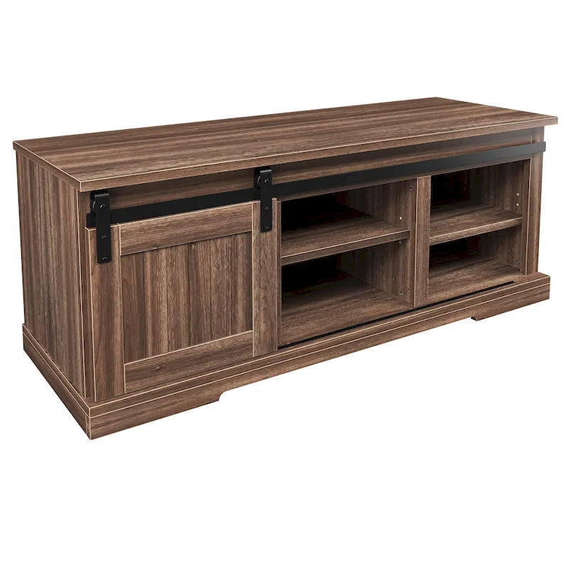Storage Bench with a Sliding Door and Adjustable Shelf
