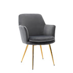 Porthos Home Gemma Velvet and Goldtone Metal Accent Chair