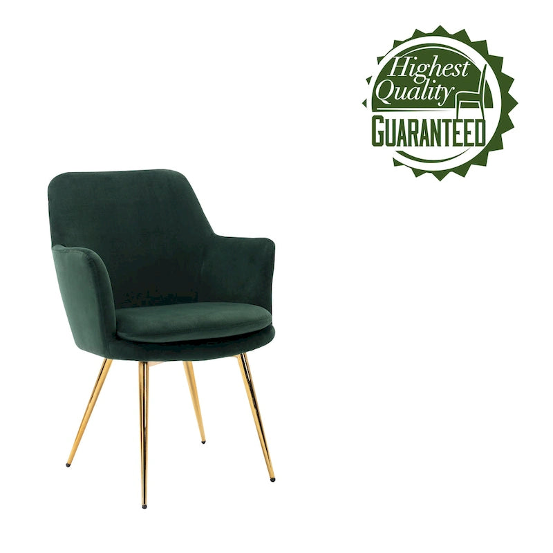 Porthos Home Gemma Velvet and Goldtone Metal Accent Chair