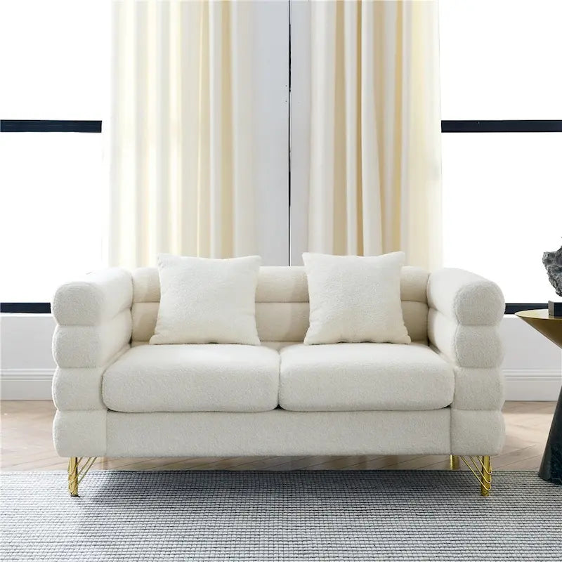 Oversized 2 Seater Sectional Sofa, Living Room Fabric Sectional Sofa