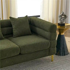 Oversized 2 Seater Sectional Sofa, Living Room Fabric Sectional Sofa
