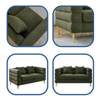 Oversized 2 Seater Sectional Sofa, Living Room Fabric Sectional Sofa