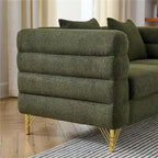 Oversized 2 Seater Sectional Sofa, Living Room Fabric Sectional Sofa