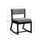 Clyde Solid Wood Black Sled Base Accent Chair