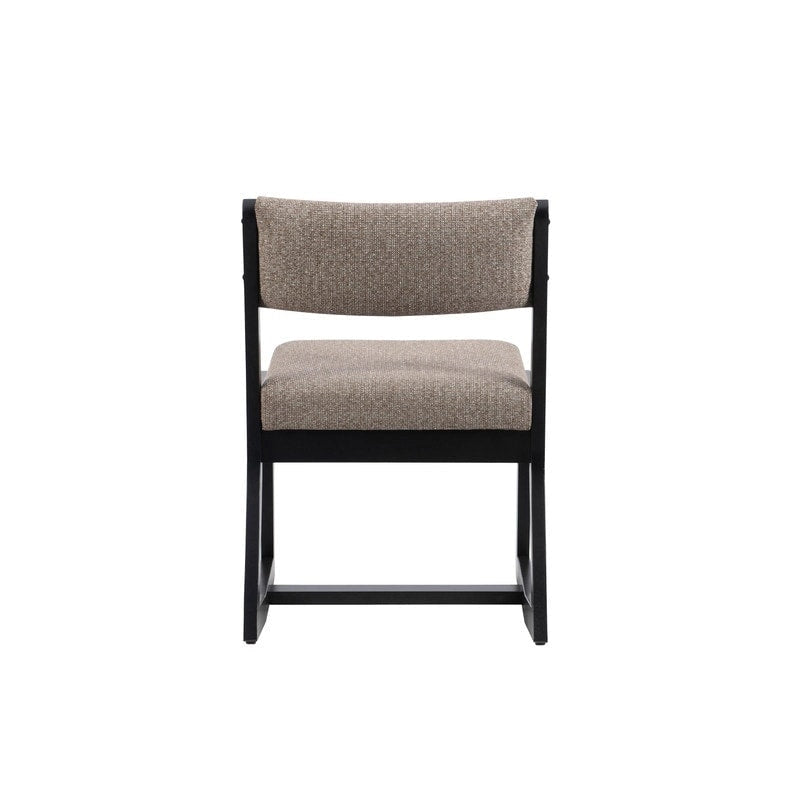 Clyde Solid Wood Black Sled Base Accent Chair