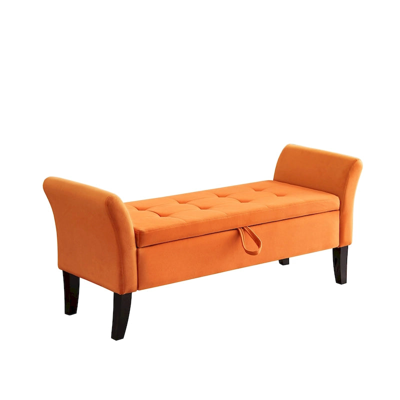 Aukfa Armed Storage Bench for Bedroom Entryway Living Room