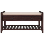 Multi-purpose Shoe Rack with Cushioned Seat and Drawers