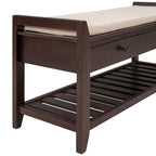 Multi-purpose Shoe Rack with Cushioned Seat and Drawers