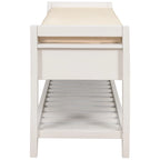 Multi-purpose Shoe Rack with Cushioned Seat and Drawers