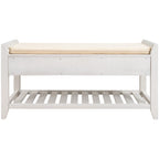 Multi-purpose Shoe Rack with Cushioned Seat and Drawers