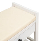 Multi-purpose Shoe Rack with Cushioned Seat and Drawers