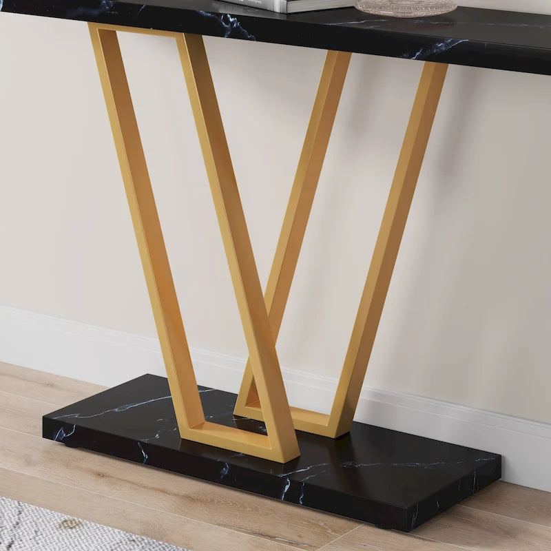 43.3 Console table, Hallway Table Industrial Display Shelf for Entry Way, Hallway, Couch, Living Room, Kitchen, Foyer