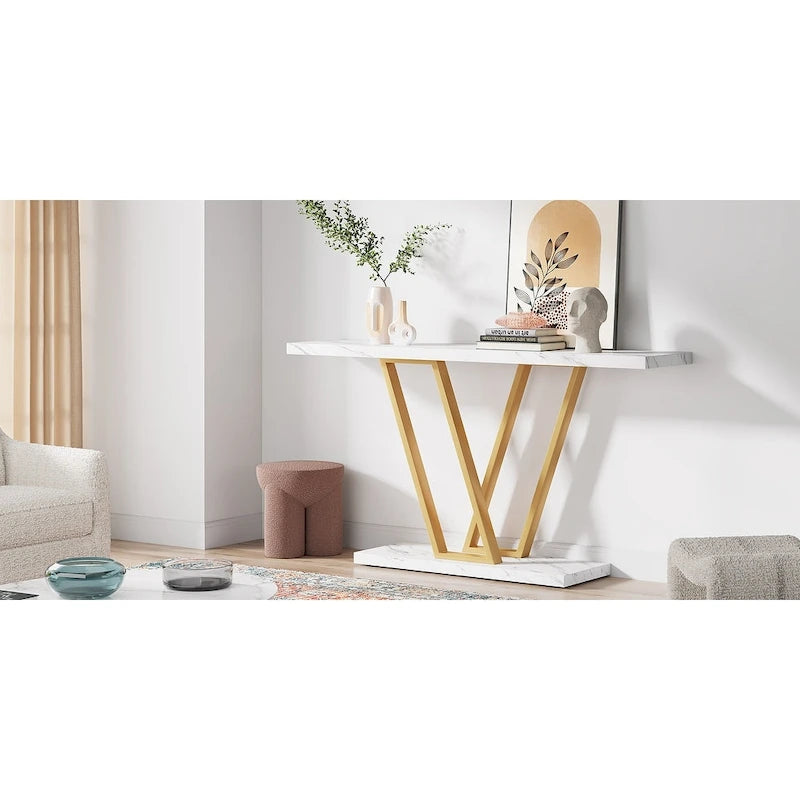 43.3 Console table, Hallway Table Industrial Display Shelf for Entry Way, Hallway, Couch, Living Room, Kitchen, Foyer
