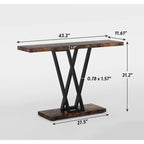 43.3 Console table, Hallway Table Industrial Display Shelf for Entry Way, Hallway, Couch, Living Room, Kitchen, Foyer