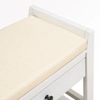 43  Entryway Storage Bench Shoe Rack with Cushioned Seat and Drawers