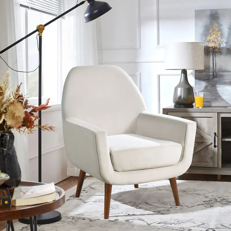Mid-Century Velvet Arm Chair