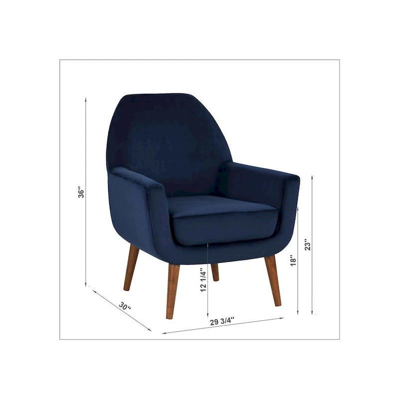 Mid-Century Velvet Arm Chair