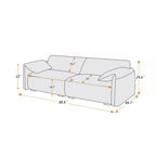 VANOMi 88.6 inch Modern Sofa, Leisure Couch For Gaming Room Living Room - 75' x 24'