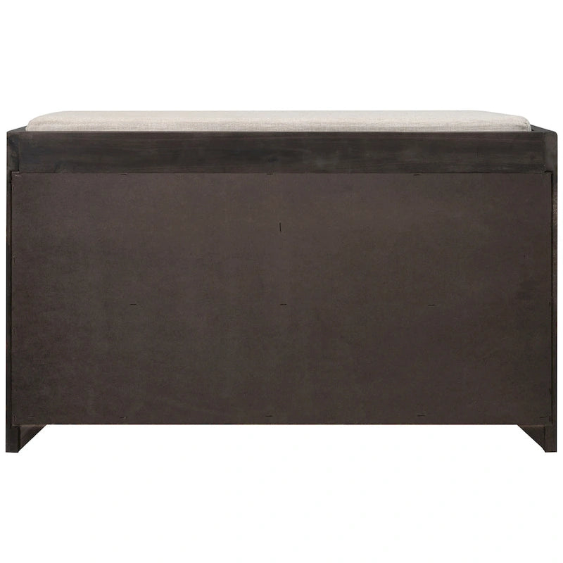 Storage Bench with Removable Basket and 2 Drawers, Removable Cushion