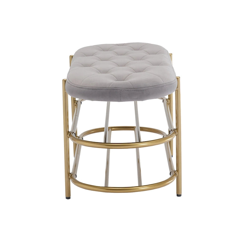 SEYNAR 40  Velvet Upholstered Living Room Bench with Double shoe rack