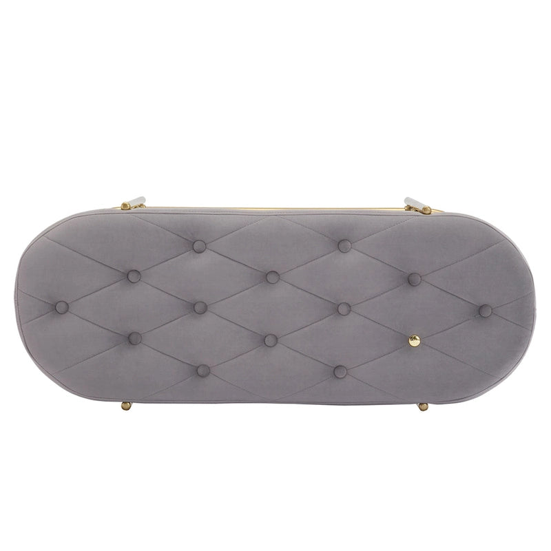 SEYNAR 40  Velvet Upholstered Living Room Bench with Double shoe rack