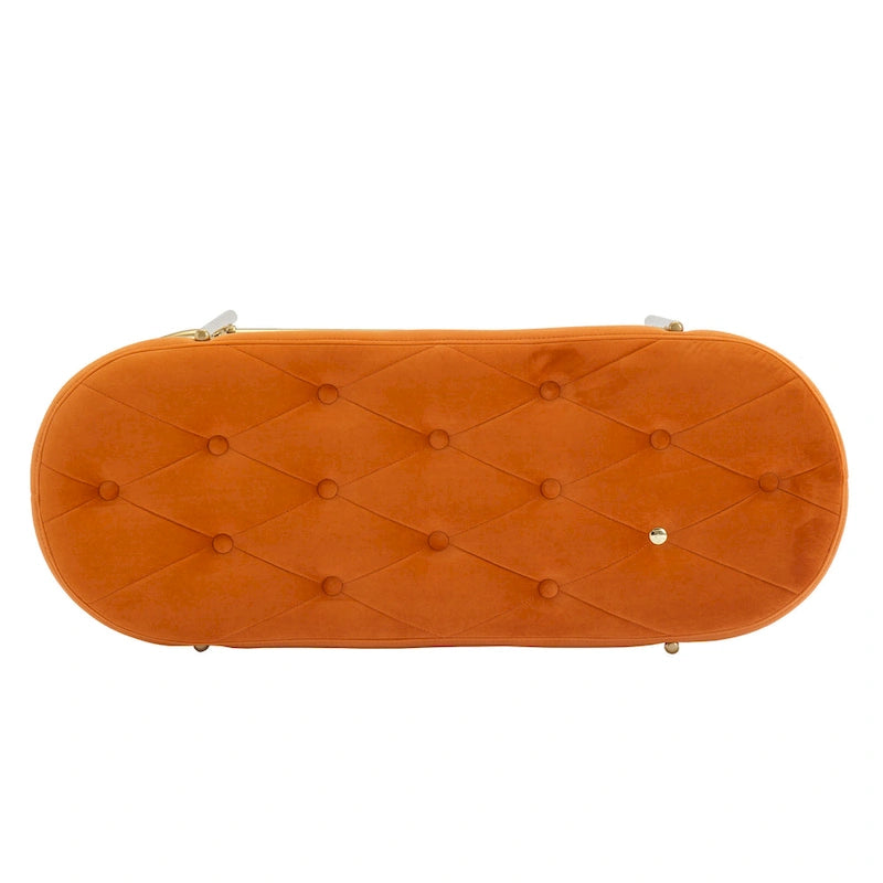 SEYNAR 40  Velvet Upholstered Living Room Bench with Double shoe rack