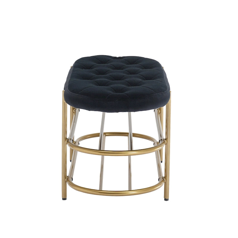SEYNAR 40  Velvet Upholstered Living Room Bench with Double shoe rack