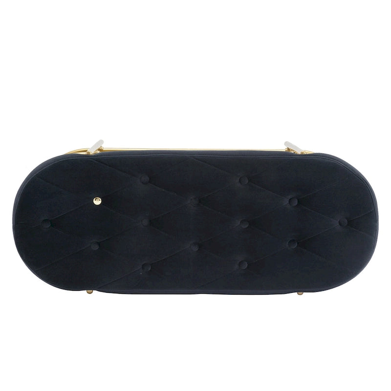 SEYNAR 40  Velvet Upholstered Living Room Bench with Double shoe rack