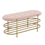 SEYNAR 40  Velvet Upholstered Living Room Bench with Double shoe rack