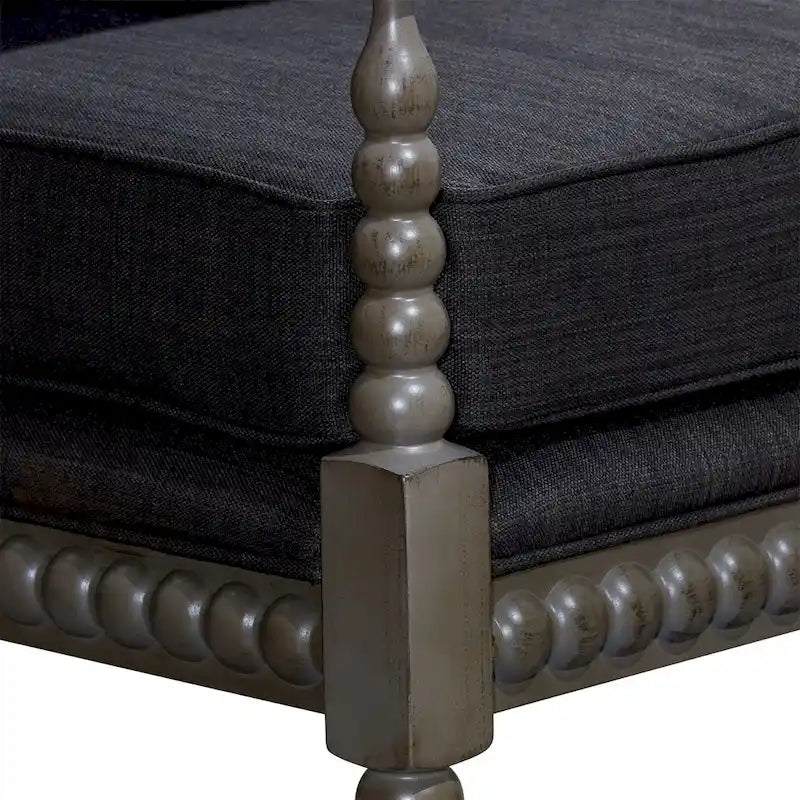 Spindle Fabric Arm Chair