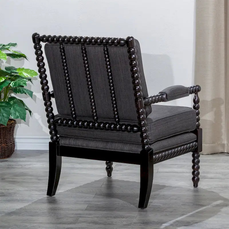 Spindle Fabric Arm Chair