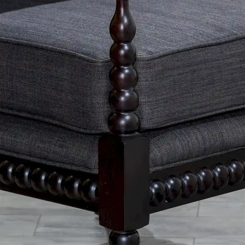Spindle Fabric Arm Chair