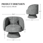 Ouyessir 360 Degree Modern Swivel Cuddle Barrel Sofa Chairs