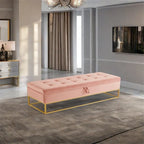 Metal Base Bed Bench with Storage