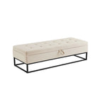 Metal Base Bed Bench with Storage