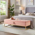 Metal Base Bed Bench with Storage