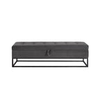 Metal Base Bed Bench with Storage