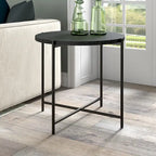 Loretta 23.63  Wide Round Side Table with MDF Top