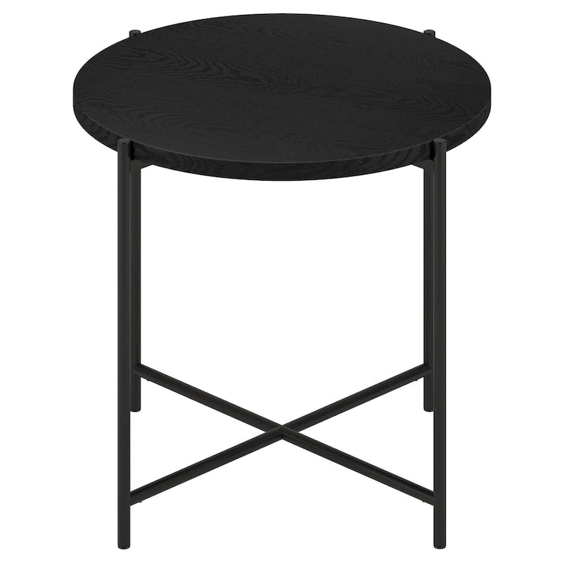 Loretta 23.63  Wide Round Side Table with MDF Top
